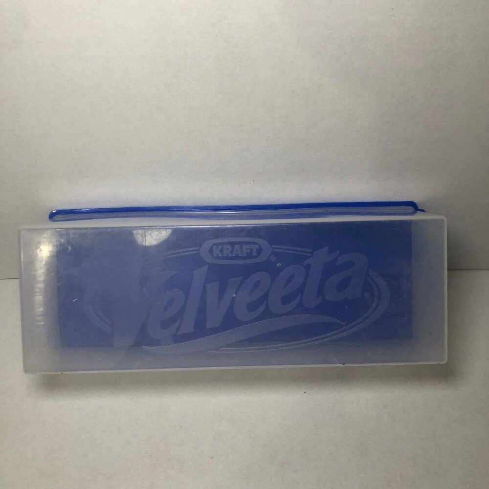 Vintage Kraft Velveeta Cheese Keeper Container Plastic with Blue Bottom Base